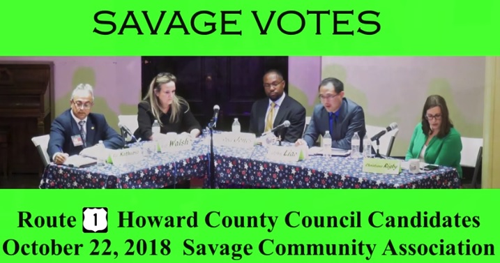 2018 Howard County Council Route One Corridor Candidate Forum