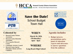 School Budget Town Hall Flyer